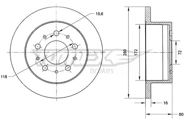 TOMEX Brakes Bremsscheibe
